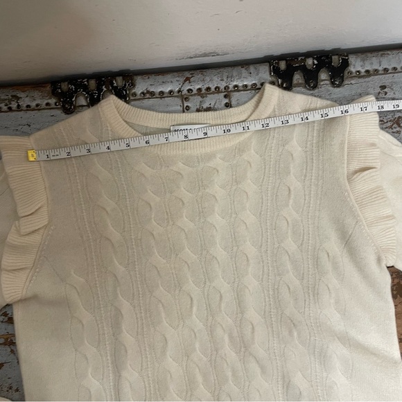 Scott & Scott Cashmere Cable Knit Ruffle Sweater - Picture 13 of 15